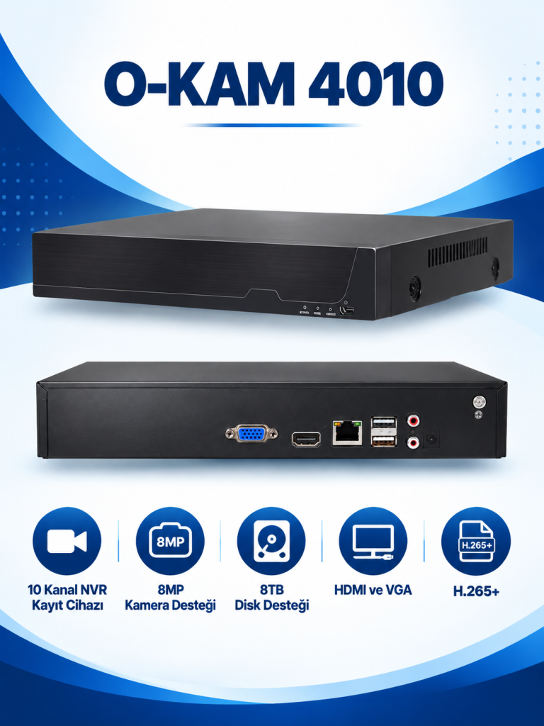 O-KAM 4010 10 Kanal NVR Kayıt Cihazı ürün görünümü