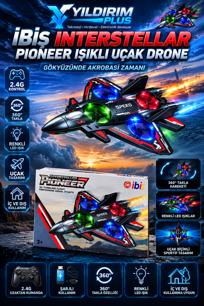İnterstellar işıklı uçak drone tanıtımı