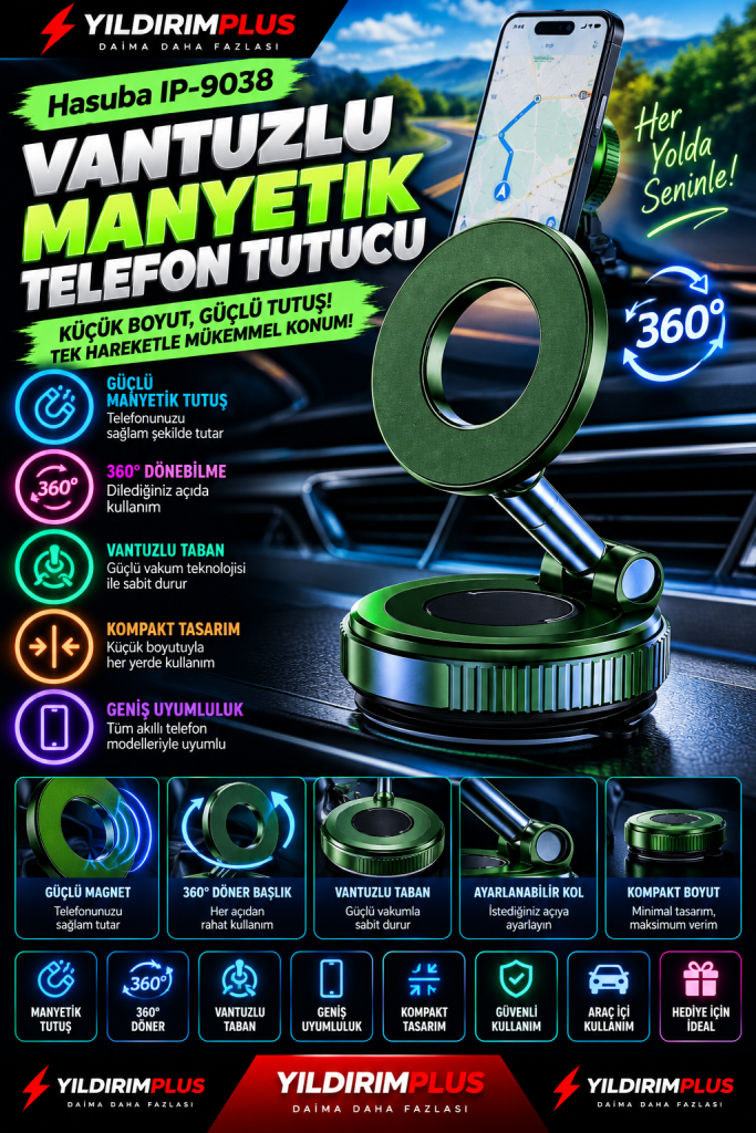 neon manyetik telefon tutucu reklamı