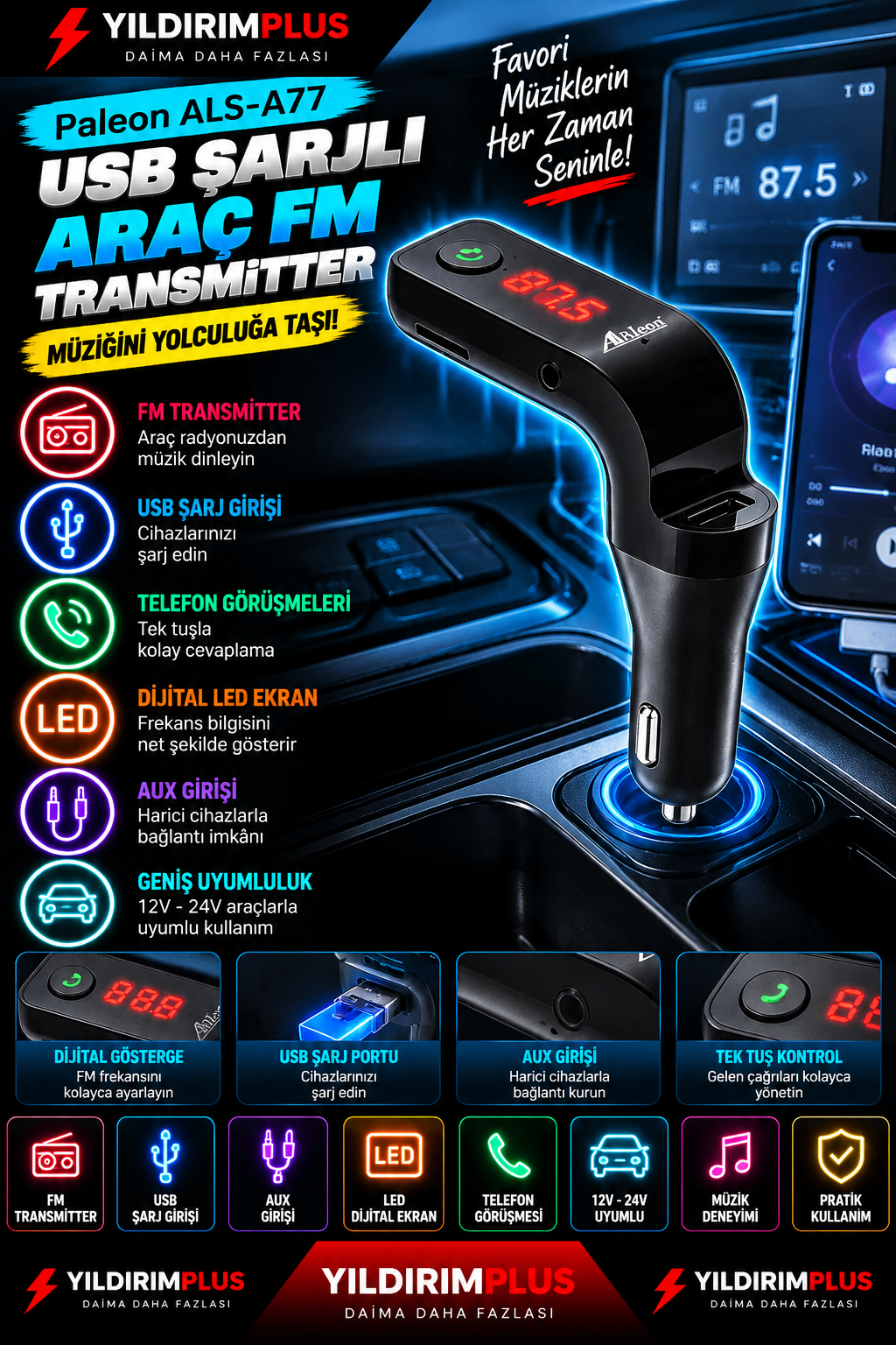 neon usb fm transmitter reklamı neon usb fm transmitter reklamı