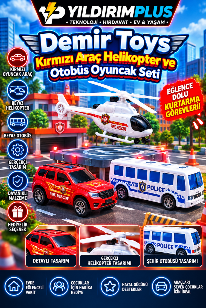 renkli kurtarma araçları oyuncak seti
