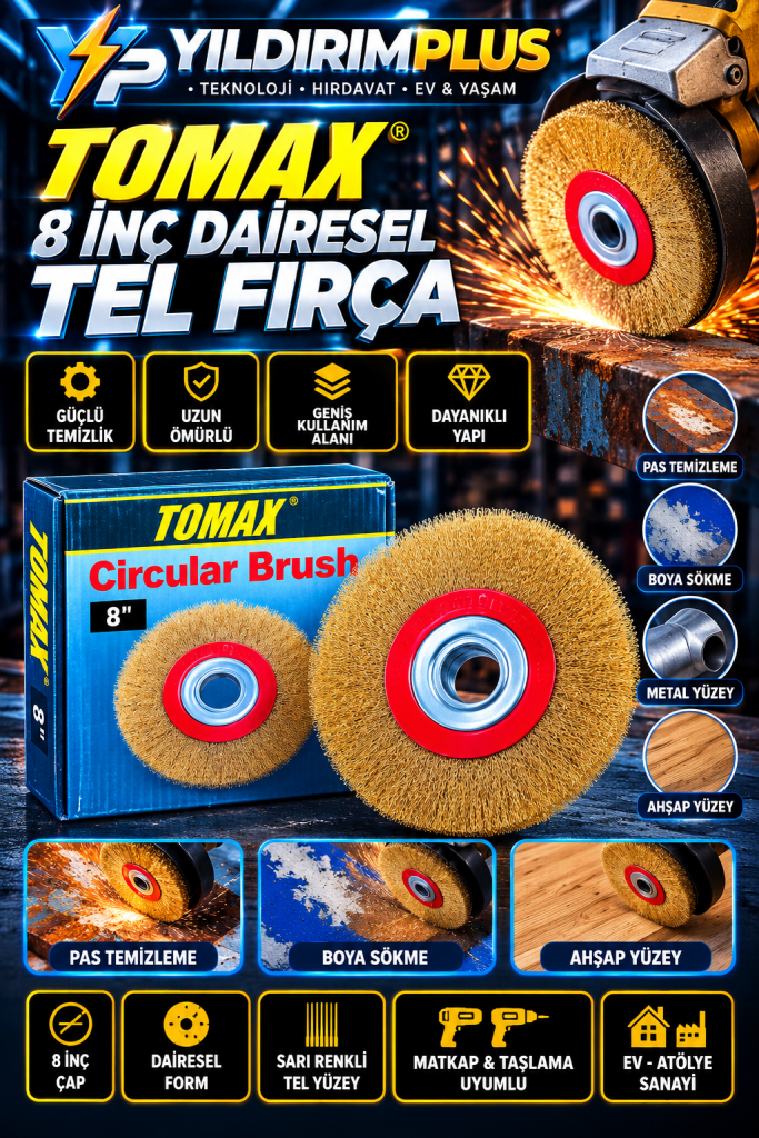 tomax 8 İnç tel fırça tanıtımı