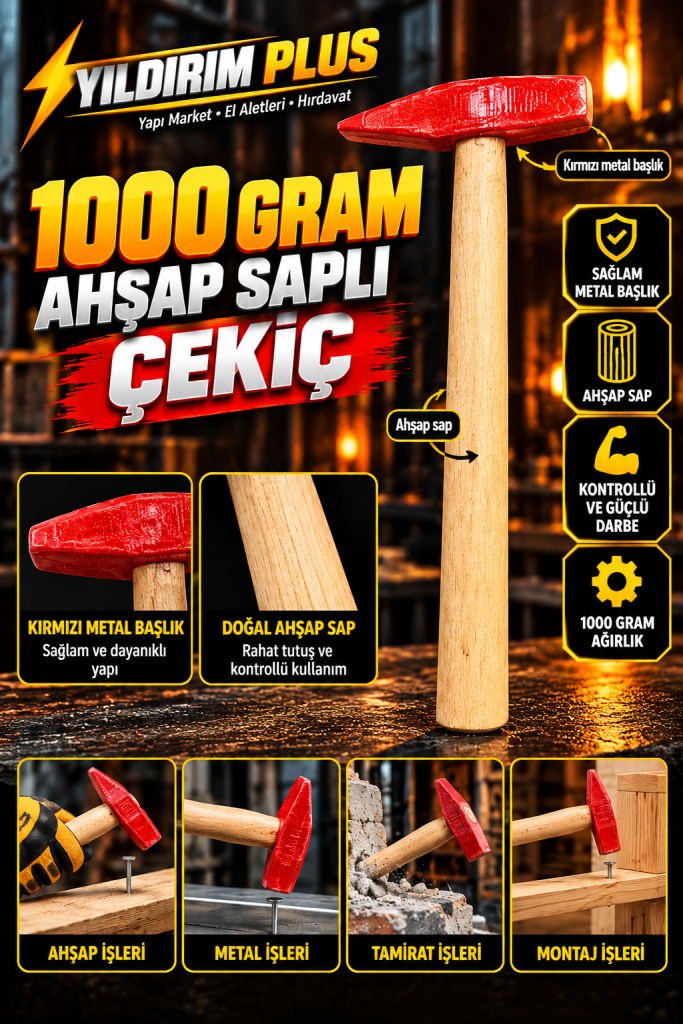 yıldırım plus 1000 gram Çekiç reklamı
