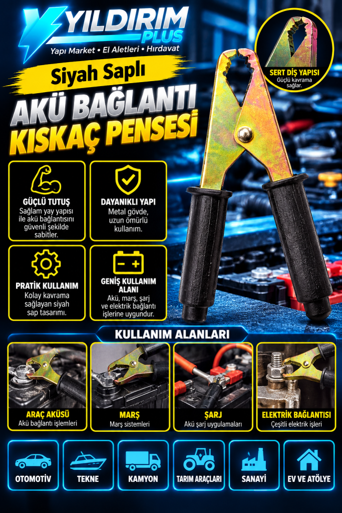 yıldırım plus akü kıskaç pensesi