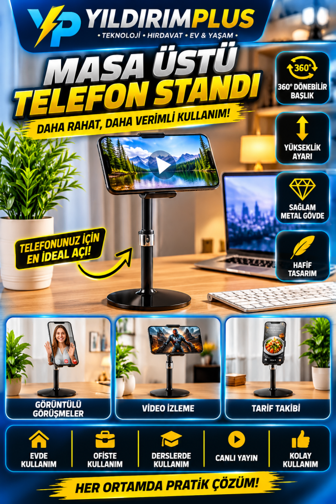 yıldırımplus ayarlanabilir telefon standı