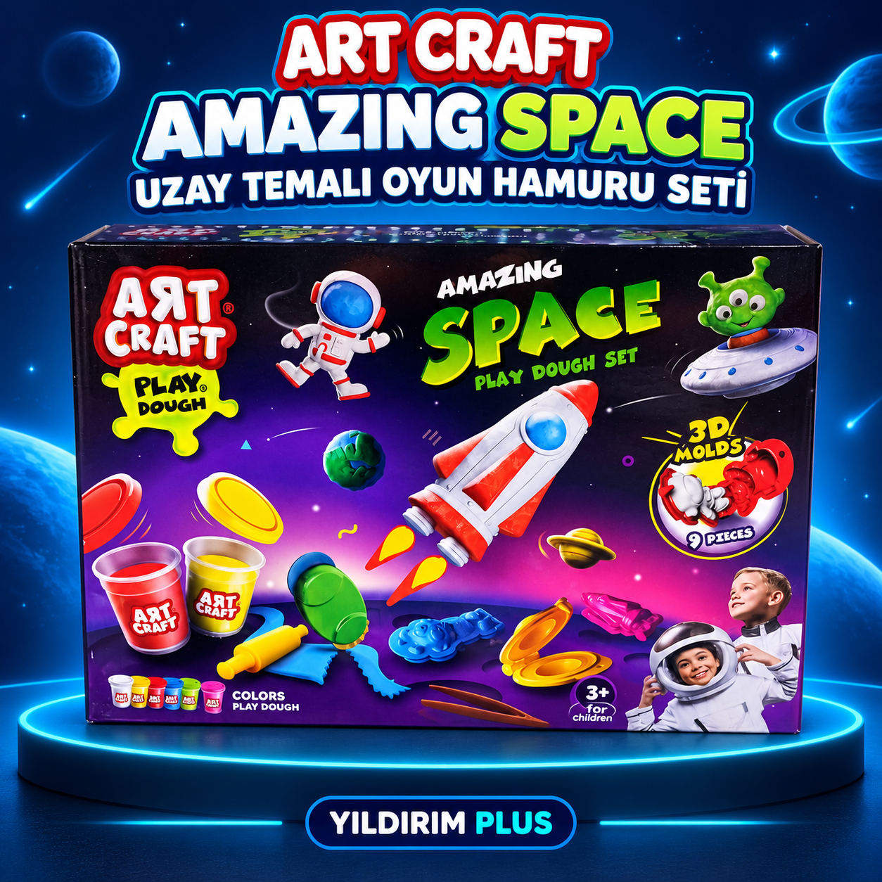 Art Craft Amazing Space Uzay Temalı Oyun Hamuru Seti Art Craft Amazing Space Uzay Temalı Oyun Hamuru Seti ürün görünümü