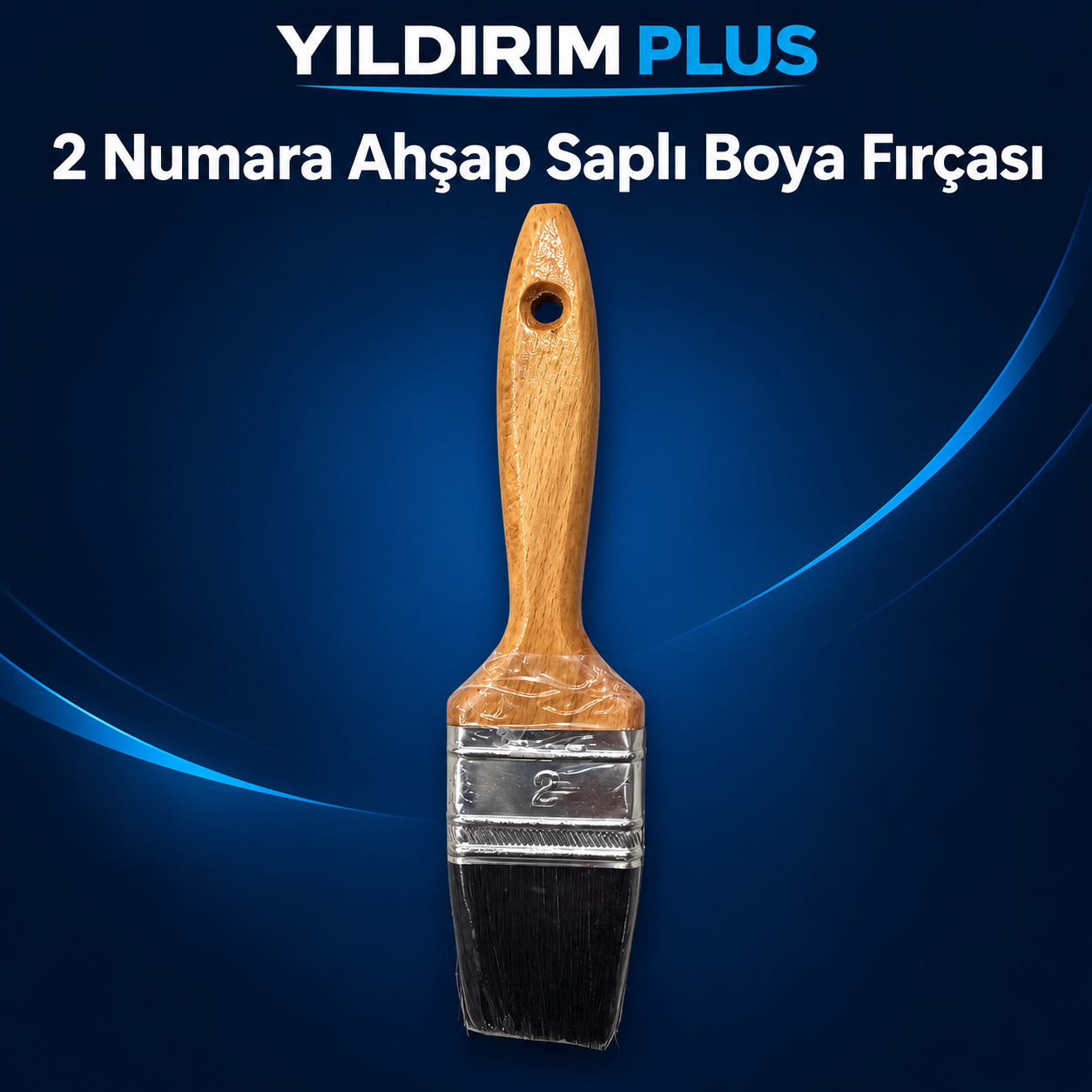 2 Numara Ahşap Saplı Boya Fırçası | YILDIRIM PLUS 2 Numara Ahşap Saplı Boya Fırçası ürün görünümü
